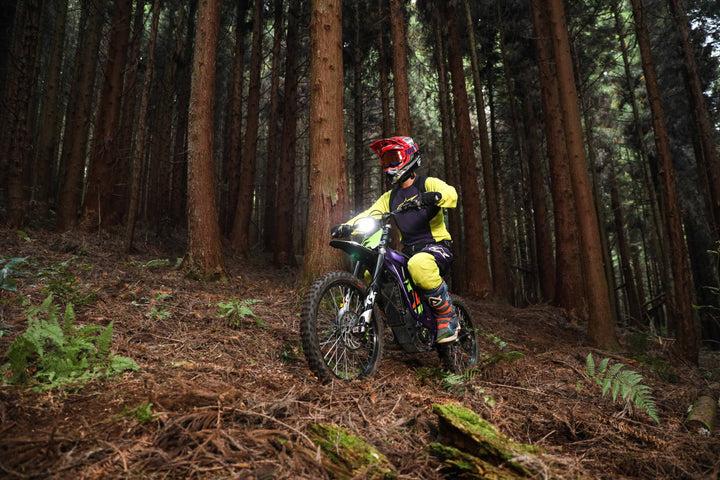 High-performance Surron Light Bee X eBike, showcasing suspension system and powerful electric motor